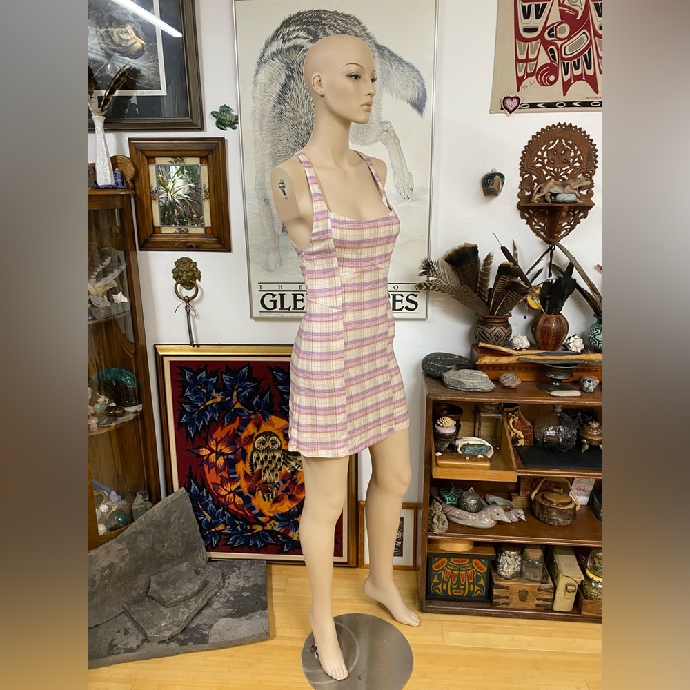 NWT Sexy Gingham Dress in Cheerful Hues